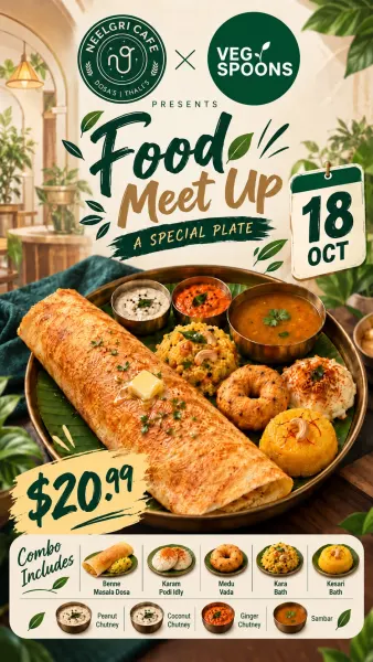 Veg Spoons Food Meetup @ Neelgri Cafe | Good Food, Great Conversations