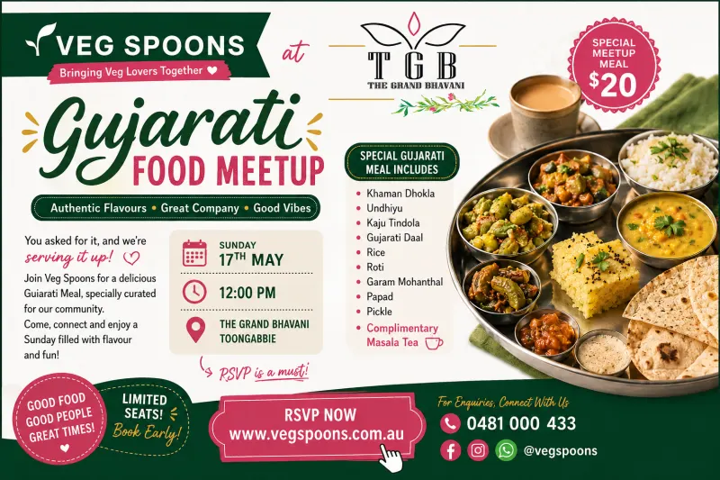 Veg Spoons Gujarati Food Meetup @ The Grand Bhavani