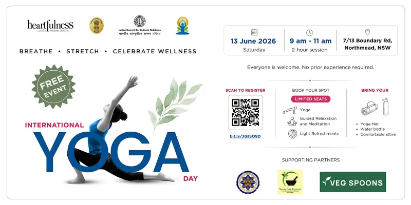 International Yoga Day 2026 – Wellness Morning at Heartfulness, Northmead on 13 June 2026