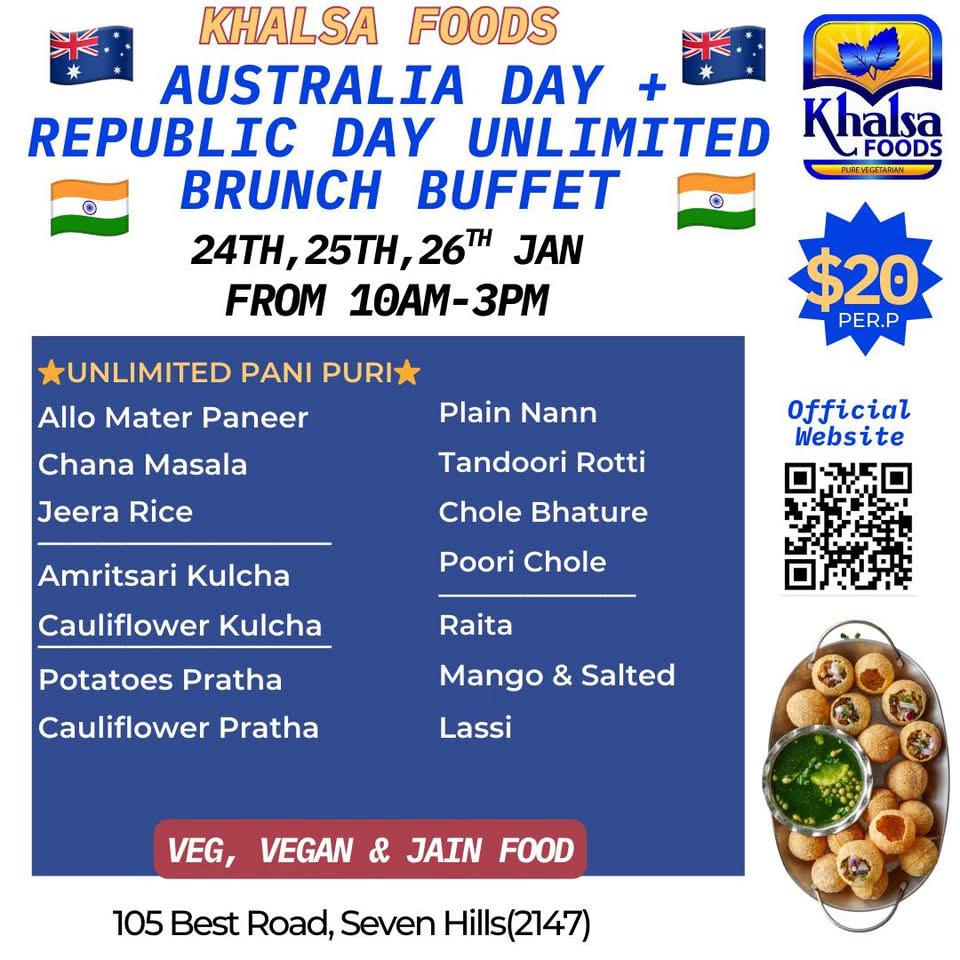 Australia Day Long Weekend Brunch Buffet 25 Jan - 27 Jan
