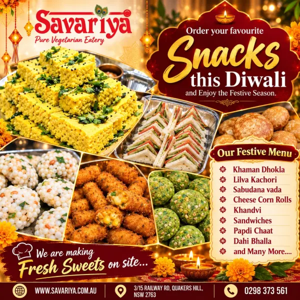 Savariya Diwali Special Snacks & Indian Sweets | Quakers Hill, Sydney