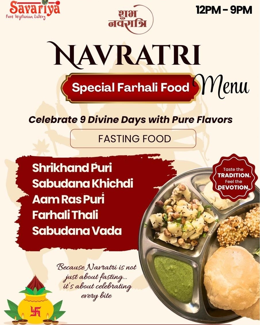 Navratri Satvik Food Festival – 9 Days of Divine Flavours at Savariya