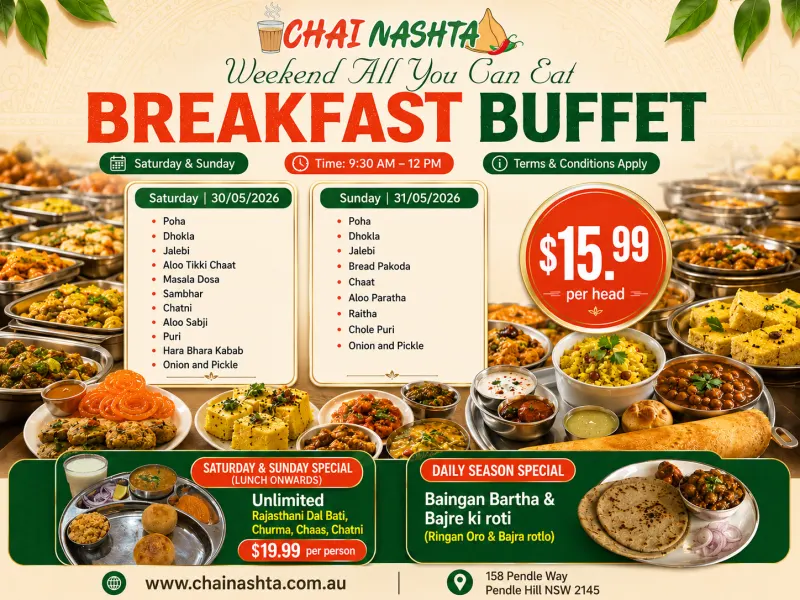 Unlimited Weekend Breakfast Buffet - Chai Nashta