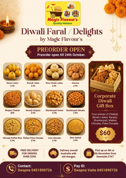 Diwali Faral & Festive Delights 2026 by Magic Flavours | Traditional Sweets, Snacks & Gift Boxes
