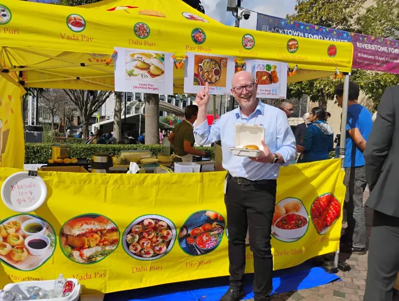 Magic Flavours Indian Vegetarian Food Stall at Blacktown Council Streets Alive and Parade Day