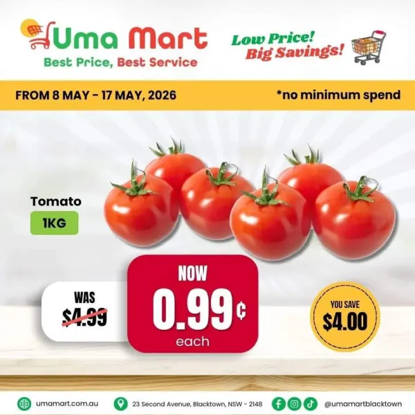 Weekly Specials at Uma Mart Blacktown (8 May – 17 May 2026)