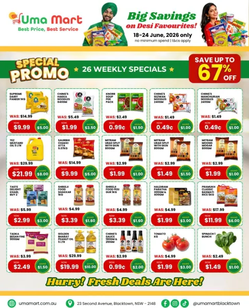 Uma Mart Weekly Specials – Save Up To 67% Off (18–24 June 2026)