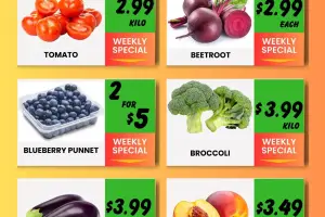 Weekly special fruits & veggies sale