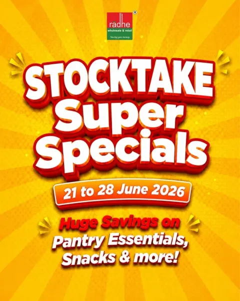 Radhe Wholesale & Retail – Stocktake Super Specials - 21st June to 28th June