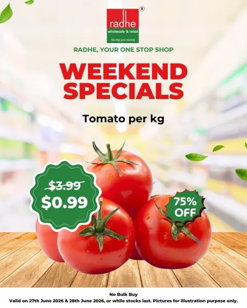 Radhe Weekend Specials – Super Saver Deals on fresh produce for 27 - 28 June weekend