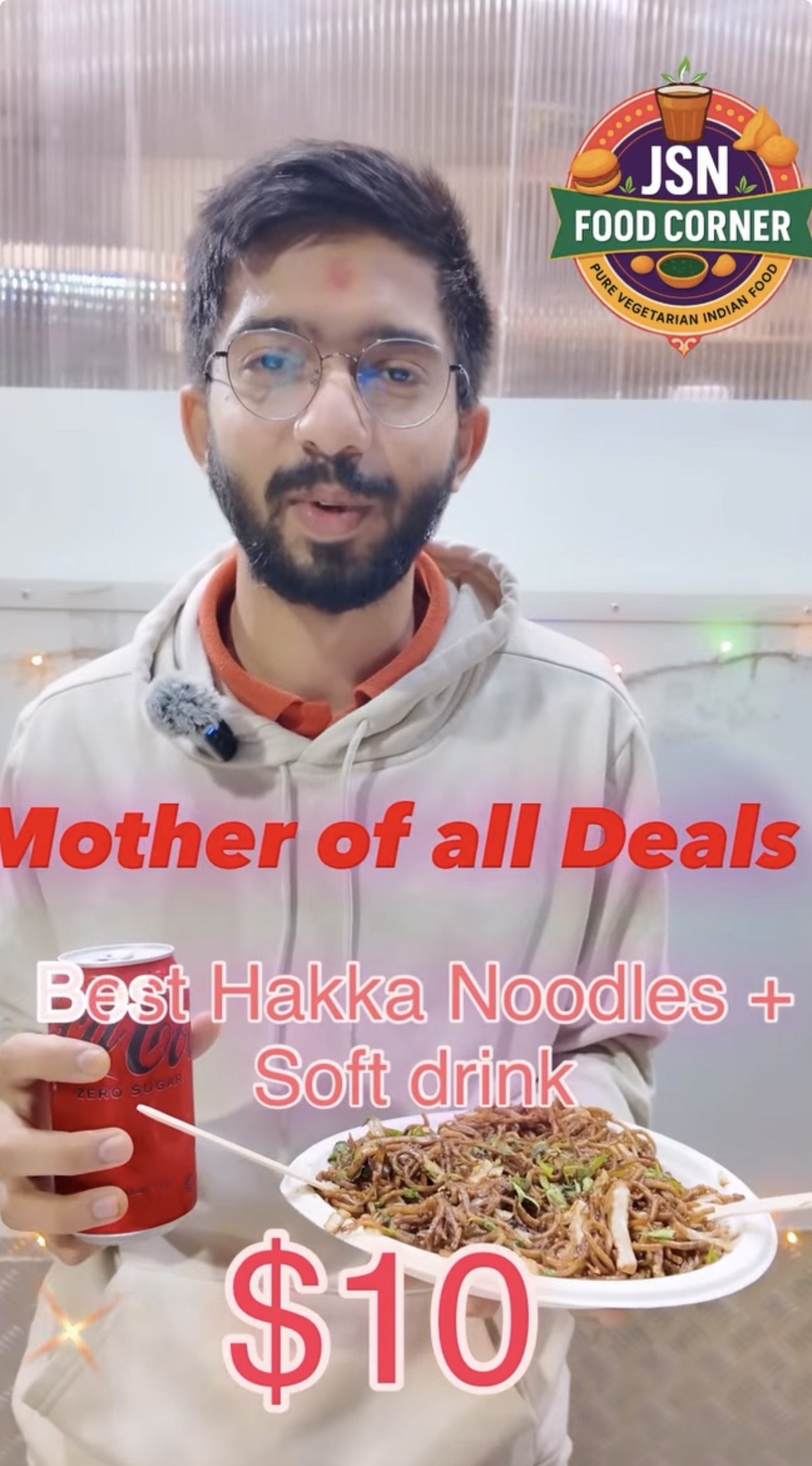 10$ Hakka Noodles + Soft Drink