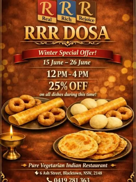 RRR Dosa - Winter special blockbuster deal for limited time only