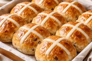Eggless Easter Special Buns (Hot Cross Buns – Pure Vegetarian)
