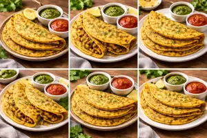 High-Protein Moong Dal Chilla with Mint Chutney